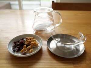 お茶の時間　玄米茶　ドライフルーツ　ナッツ