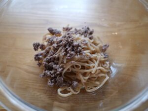 犬用　手作りごはん　パスタ　ひき肉