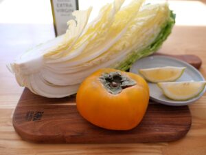 簡単レシピ　白菜と柿のサラダ　作り方　材料