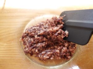 簡単レシピ　かぼちゃの小豆味噌和えの作り方　小豆味噌を柔らかくする